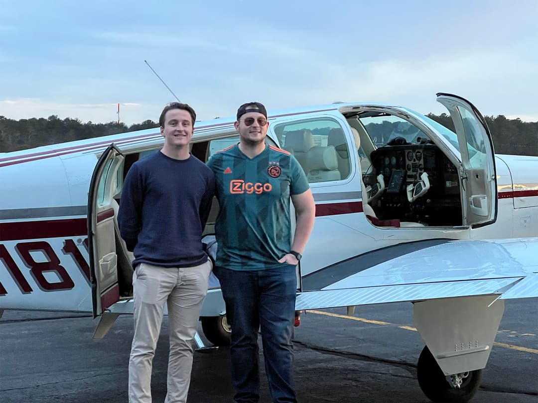 Four Legged Fliers pilots Charles Canavan and Jan Brentjens