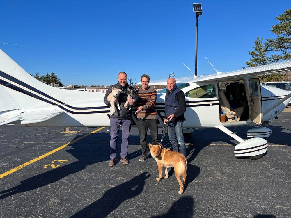 ARF's Executive Director with pilots Dr. Dempsey and David Reinbach.